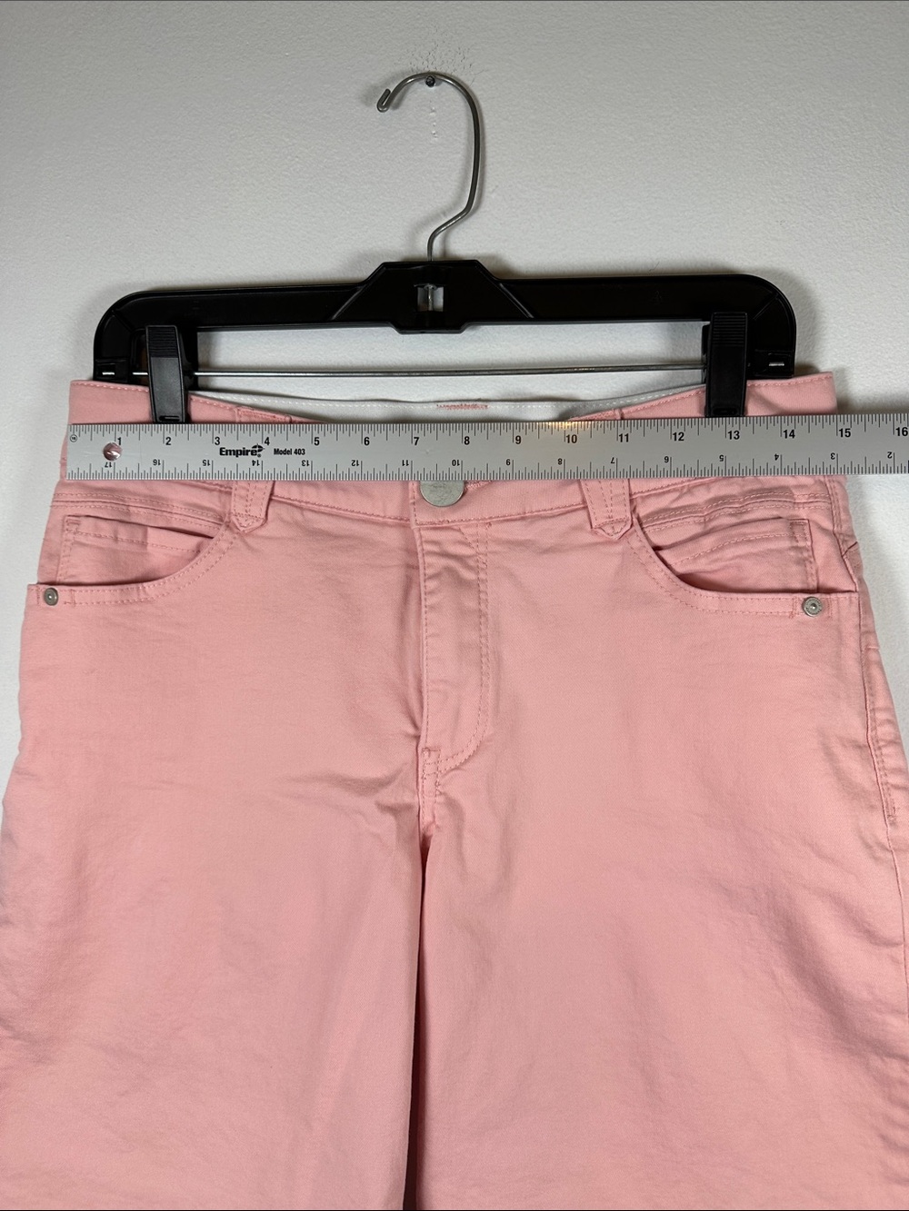 Democracy Pink "Ab"solution Denim Shorts Slimming Stretch Jorts Women's 8 - Picture 8 of 12